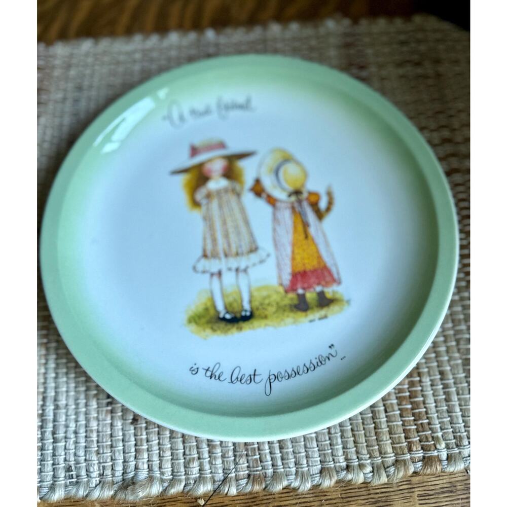 Vintage 1972 Holly Hobbie Friendship Plate | A True Friend Is the Best - Picture 3 of 7